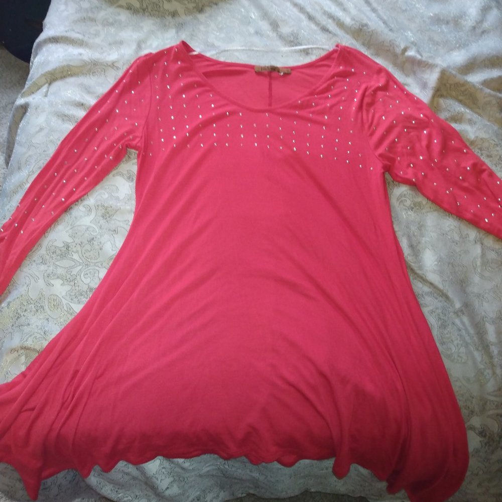 Red long shirt